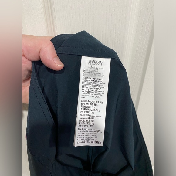 Roxy Women's Large Pro The 93 Win Boardshorts Swim Trunks Bottoms Black NWT - Picture 4 of 14